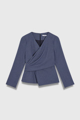 Adara Jacquard Top Blue Multicolour