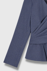 Adara Jacquard Top Blue Multicolour