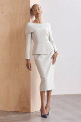 Palmerston Tweed Dress Winter White Palmerston Tweed Dress Winter White