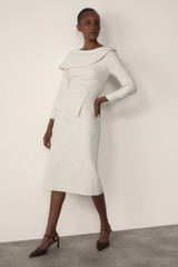 Palmerston Tweed Dress Winter White