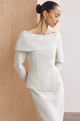 Palmerston Tweed Dress Winter White Palmerston Tweed Dress Winter White