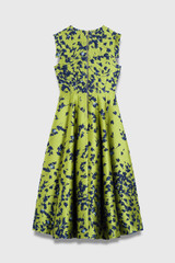 Valance Jacquard Dress Chartreuse And Navy