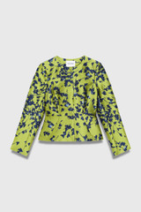 Venetia Jacquard Jacket Chartreuse And Navy