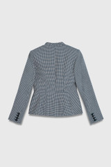 Mira Houndstooth Jacket Navy And Ivory