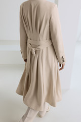 Cervo Water Repellent Trench Coat Stone