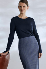 Kerrison Jacquard Skirt Blue Multicolour