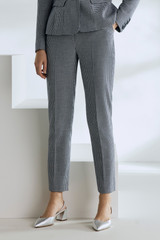 Colborne Houndstooth Slim-Leg Trousers Navy And Ivory