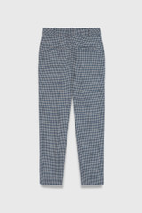 Colborne Houndstooth Slim-Leg Trousers Navy And Ivory