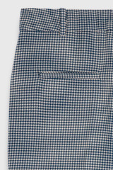 Colborne Houndstooth Slim-Leg Trousers Navy And Ivory