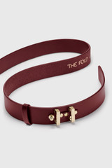 Harley Leather Belt Burgundy