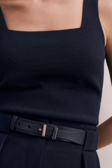 Harley Leather Belt Navy