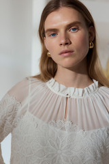 Maia Silk Lace Blouse Ivory