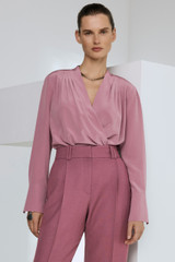 Lyra Silk Blouse Rose Pink
