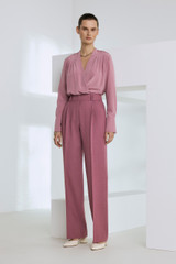 Lyra Silk Blouse Rose Pink