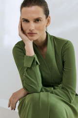 Doppio Crepe Andria Dress Spring Green
