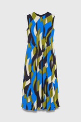 Mariano Crepe Dress Blue Multicolour