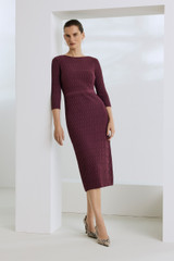 Azzio Stretch Knit Dress Mauve Pink