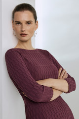 Azzio Stretch Knit Dress Mauve Pink Azzio Stretch Knit Dress Mauve Pink