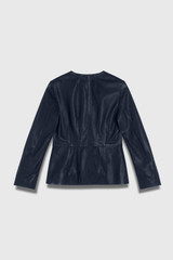 Ginevra Leather Jacket Navy