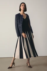 Ginevra Leather Jacket Navy