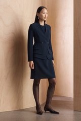 Clever Crepe Henley Jacket Navy Clever Crepe Henley Jacket Navy