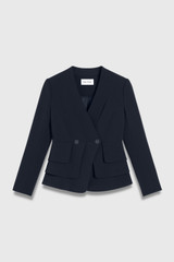Clever Crepe Henley Jacket Navy Clever Crepe Henley Jacket Navy