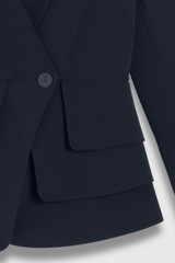 Clever Crepe Henley Jacket Navy Clever Crepe Henley Jacket Navy