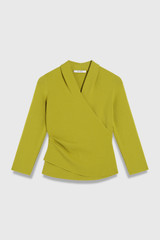 Eldia Sculpt Knit Long Sleeve Top Chartreuse