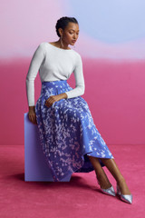 Sentiero Metallic Knit Top Silver