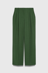 Rialto Wool Blend Wide-Leg Trousers Juniper Green