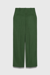 Rialto Wool Blend Wide-Leg Trousers Juniper Green