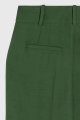 Rialto Wool Blend Wide-Leg Trousers Juniper Green