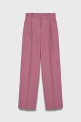 365 Pure Wool Talia Straight-Leg Trousers Dark Rose Pink