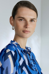 Tierney Georgette Blouse Blue Multicolour