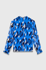 Tierney Georgette Blouse Blue Multicolour