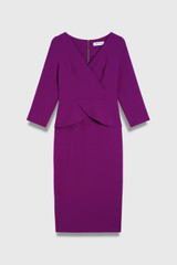 Verrone Sculpt Stretch Crepe Dress Vivid Berry