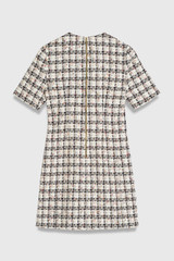 Miramere Tweed Dress Ivory And Navy Multicolour Miramere Tweed Dress Ivory And Navy Multicolour