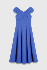 Palermo Wool Crepe Sleeveless Dress Delphinium Blue