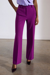 Adelaide Sculpt Stretch Crepe Wide-Leg Trousers Vivid Berry