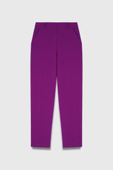Tavira Sculpt Stretch Crepe Slim-Leg Trousers Vivid Berry