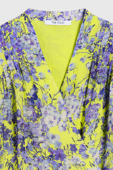 Lyra Silk Blouse Yellow And Purple