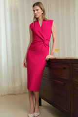 Alano Sculpt Knit Dress Fuchsia Pink