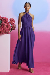 Rivara Silk Maxi Dress Dark Amethyst