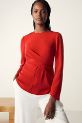 Clever Crepe Barley Top Summer Red Clever Crepe Barley Top Summer Red