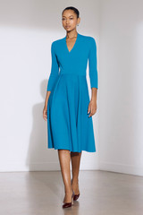 Lamont Sculpt Knit Dress Vivid Turquoise