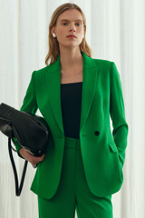 Clever Crepe Knighton Jacket Vibrant Green