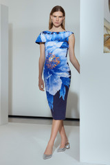 Palmerston Cotton Sleeveless Dress Navy Peony