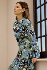 Sirolo Crepe Dress Eucalyptus Multicolour