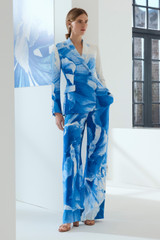 Knighton Silk Jacket Blue Peony