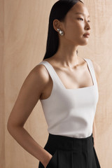 Keighley Sculpt Knit Top Ivory Keighley Sculpt Knit Top Ivory